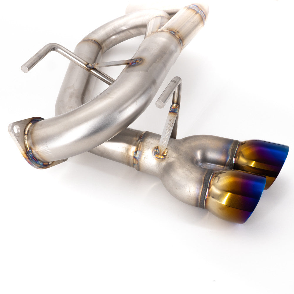 Axleback Exhaust - 2018-23 Crosstrek - Muffler Delete - Quad Exit - 3" Double Wall Neochrome Tips