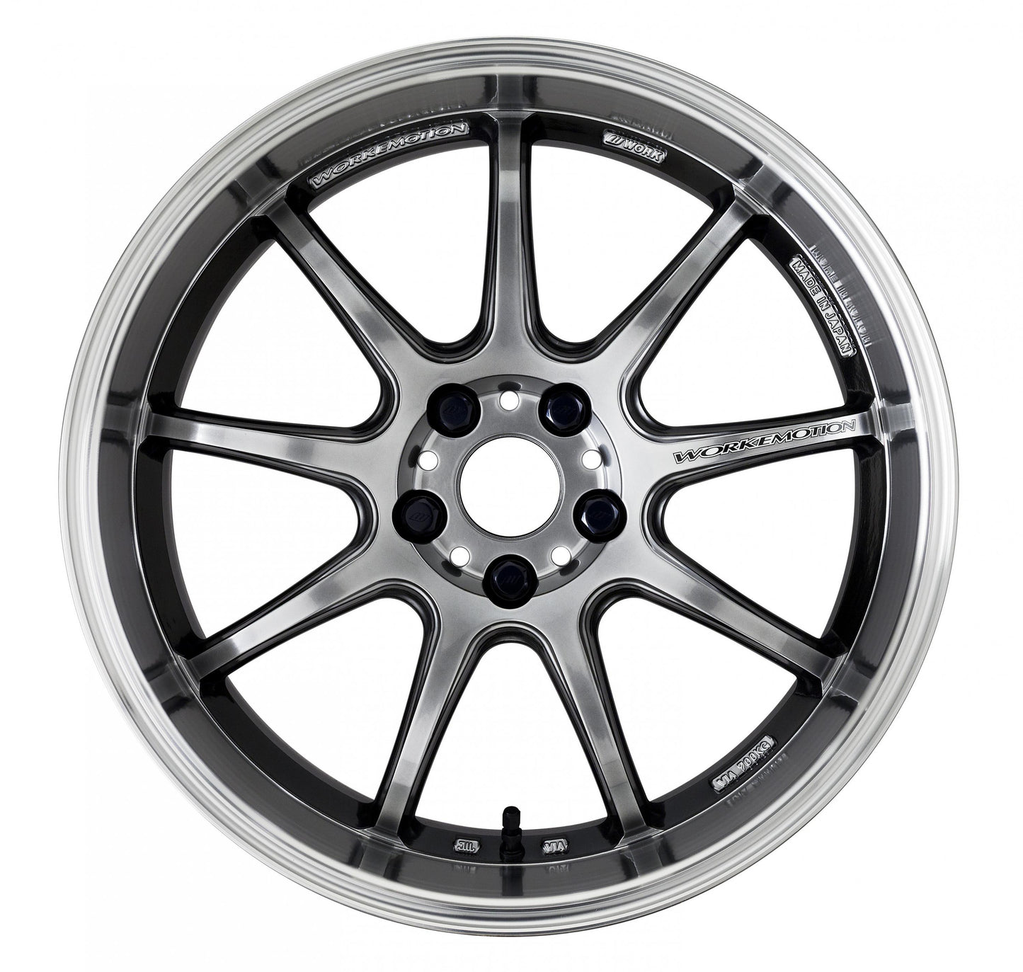 Work D9R 18x9.5 +38 GT Silver Cut Clear 5X114.3