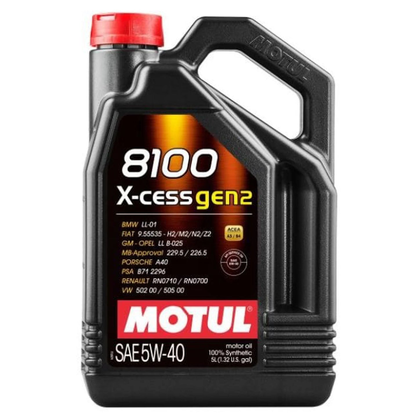 Motul 5L Synthetic Engine Oil 8100 5W-40 X-CESS Gen 2