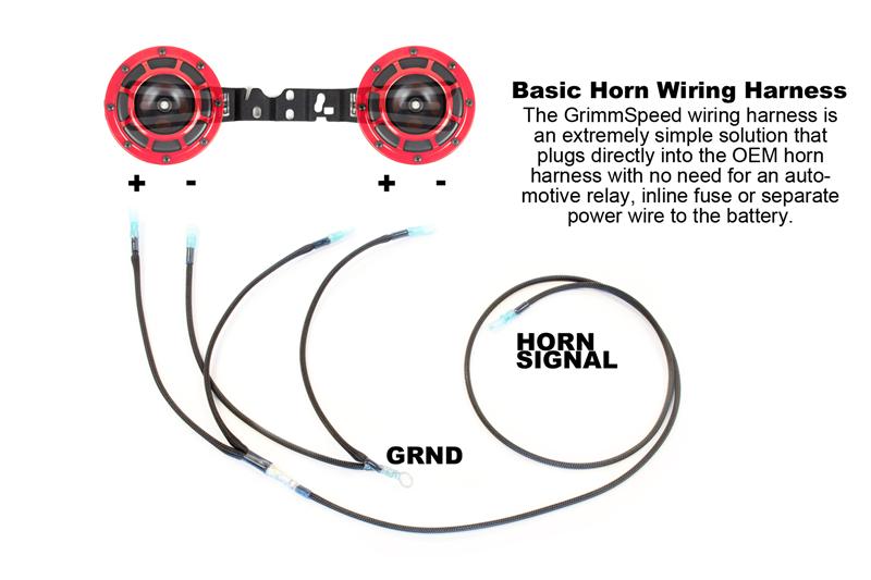 GrimmSpeed 02-21 Subaru WRX & STI Hella Horn Wiring Harness