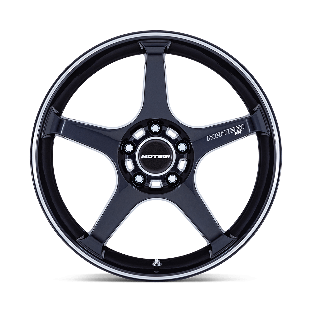 Motegi MR159 BATTLE V OBSIDIAN BLUE W/ MACHINED LIP STRIPE 18X10.5 +25 5X120