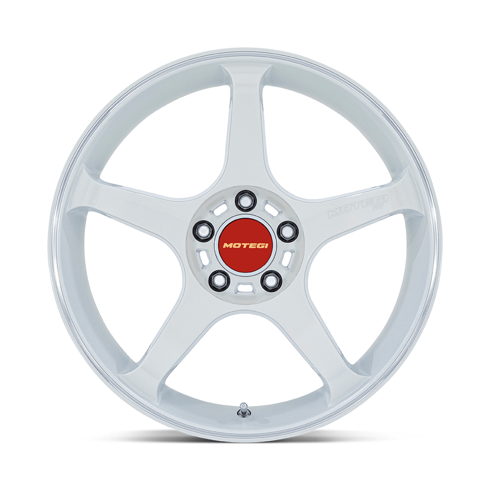 Motegi MR159 BATTLE V MATSURI WHITE PEARL W/ MACHINED LIP STRIPE 18X8.5 +22 5X114.3