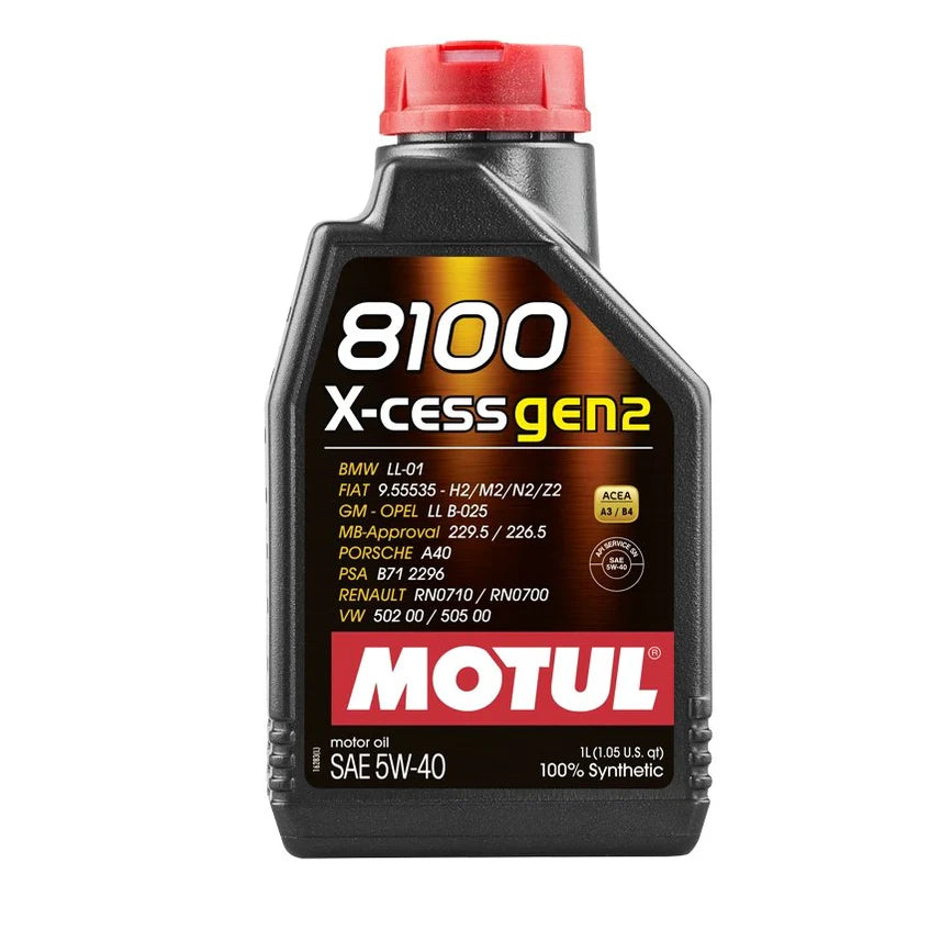 Motul 1L Synthetic Engine Oil 8100 5W40 X-CESS GEN2