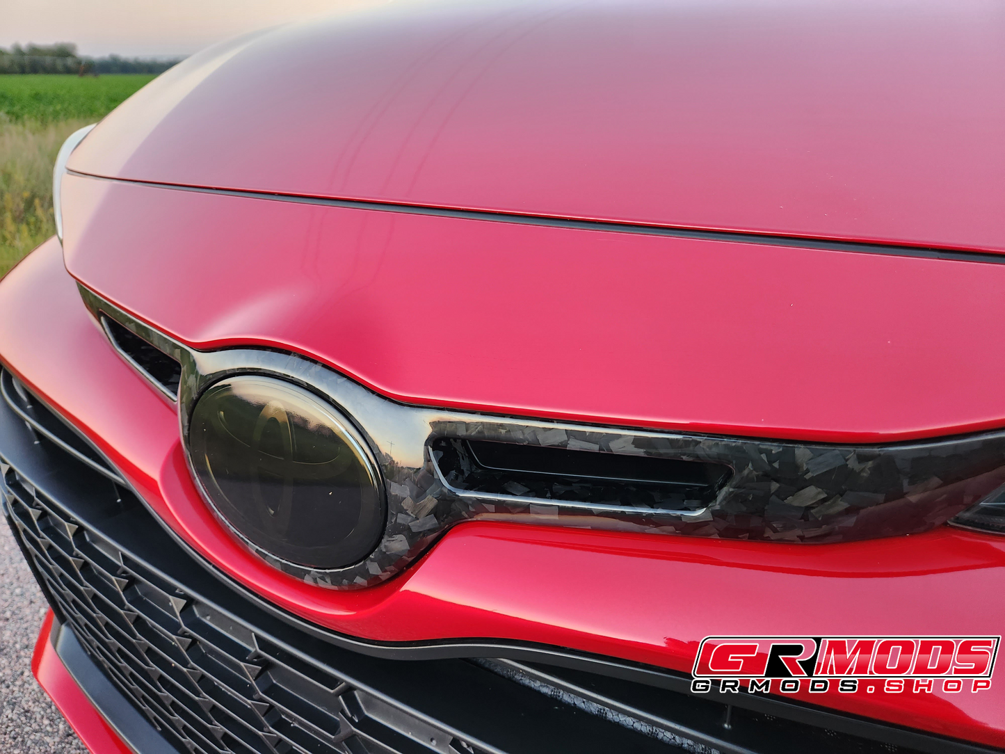 GRMODS CARBON FIBER FRONT BADGE TRIM