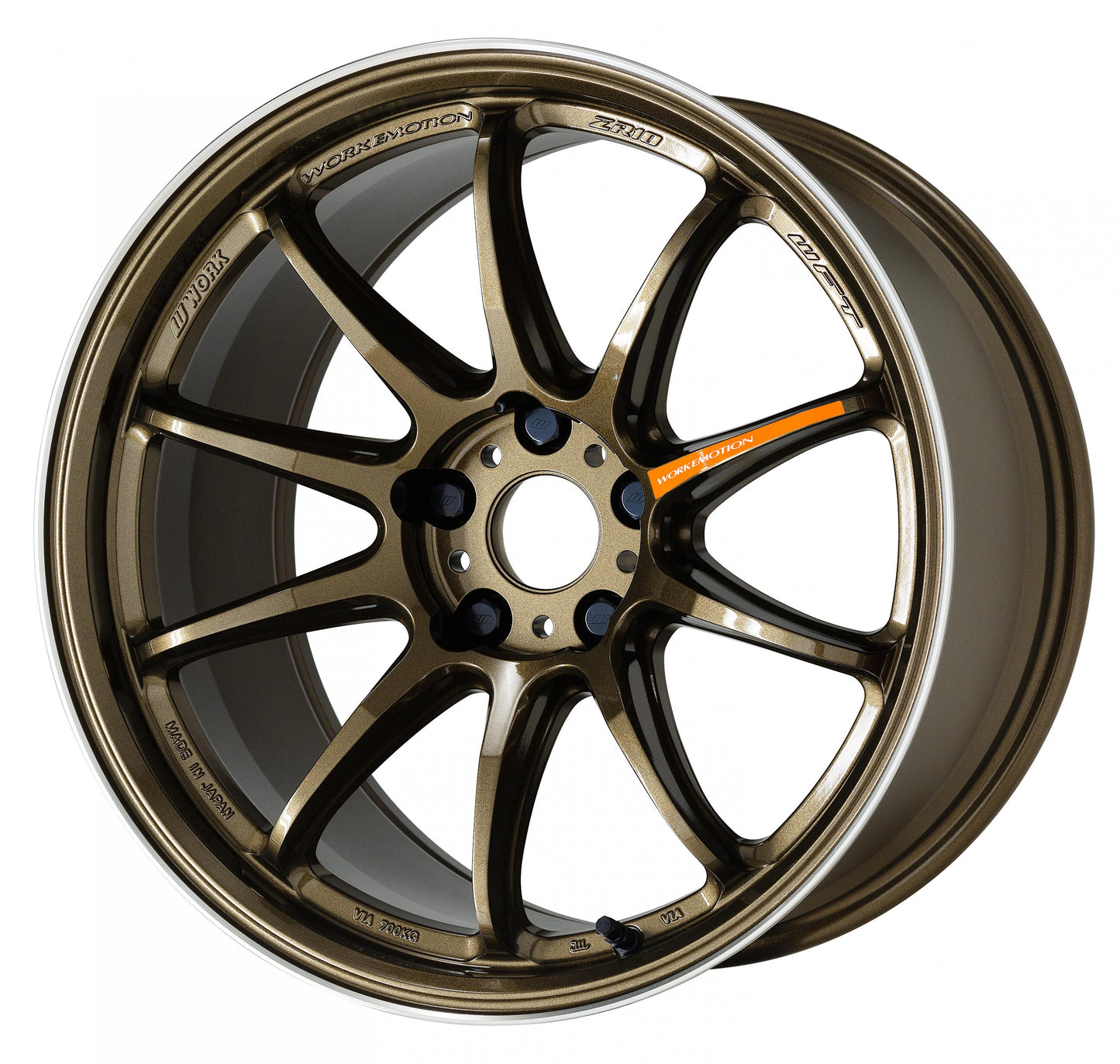 Work ZR10 18x10.5 +22 Titanium Diamond Lip Cut 5X114.3