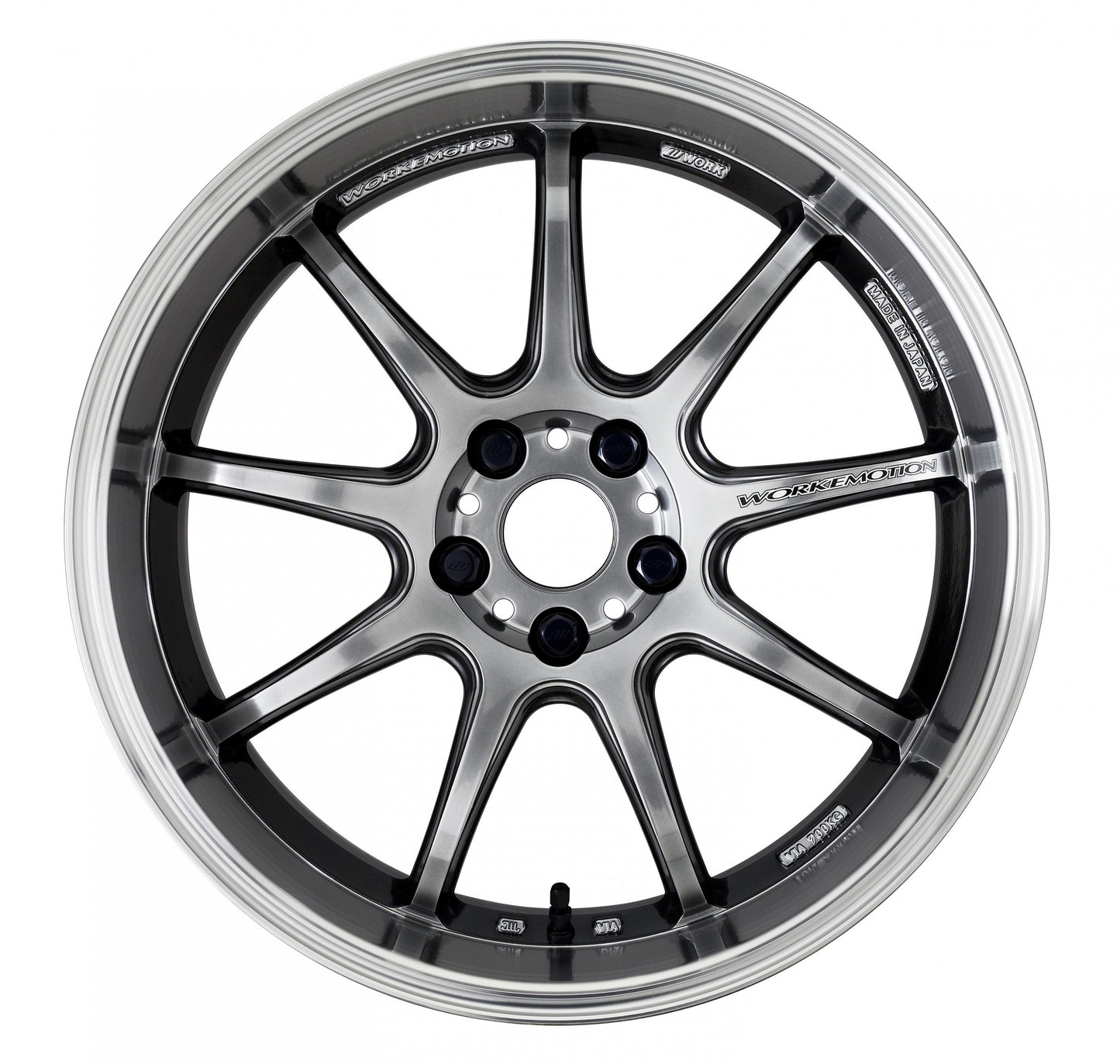 Work D9R 19x9.5 +23 GT Silver Cut Clear 5X114.3
