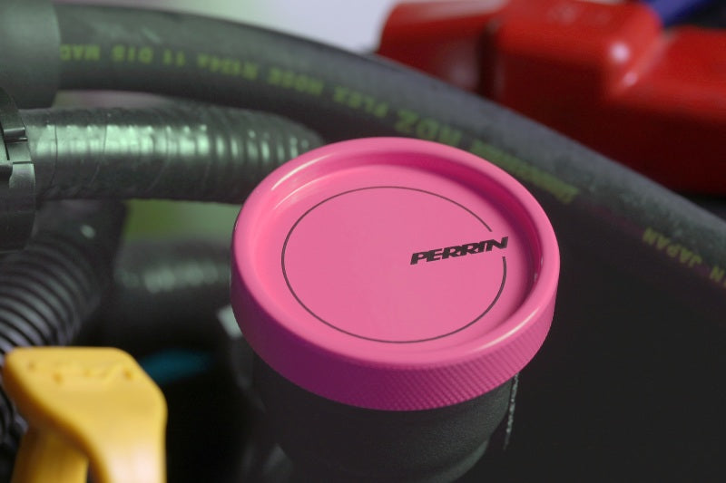 Perrin 02-24 Subaru WRX / 2022 BRZ & GR86 / 04-21 STI / 00-18 Forester XT Oil Fill Cap - Hyper Pink
