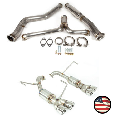 Catback Exhaust - 2019-2021 Subaru STi - 4" Muffler - 3" Double Wall Tips