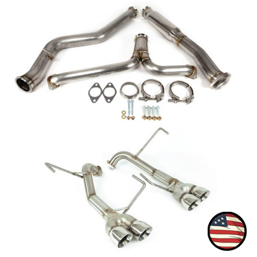 Catback Exhaust - 2022+ Subaru WRX - Muffler Delete - 4" Double Wall Tips