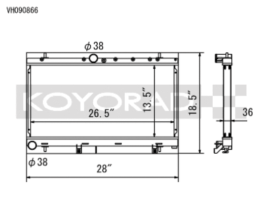 Koyo 2002 Subaru Impreza WRX 2.0L Turbo Radiator
