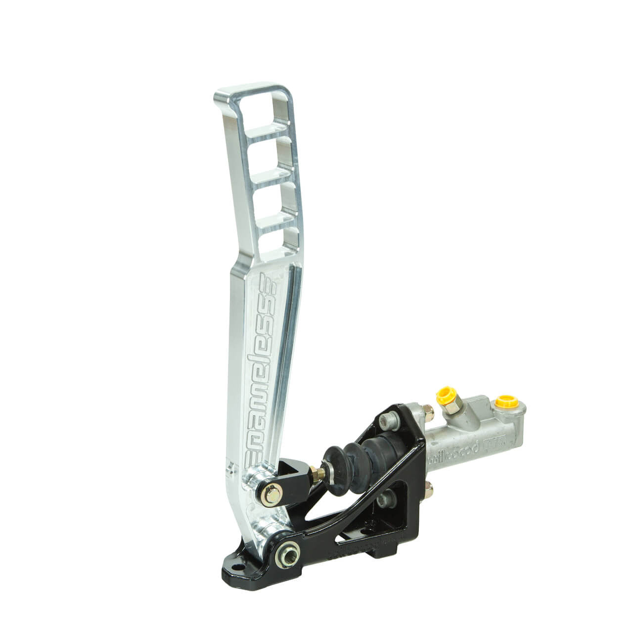 Nameless Performance Hydraulic Handbrake - Short (13") Raw CNC Aluminum Handle - Pass Through