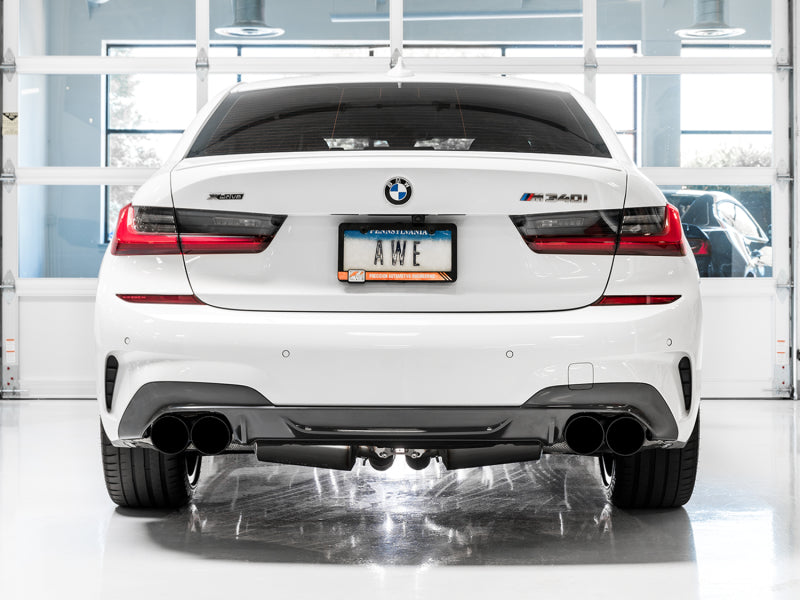 AWE Tuning 2019+ BMW M340i/M440i (G20/G22) Resonated Touring Edition Exhaust - Quad Diamond Black Tips