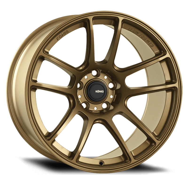 Konig Heliogram 18X8.5 5X114.3 ET42 Matte Bronze Knurled Bead Flow Formed