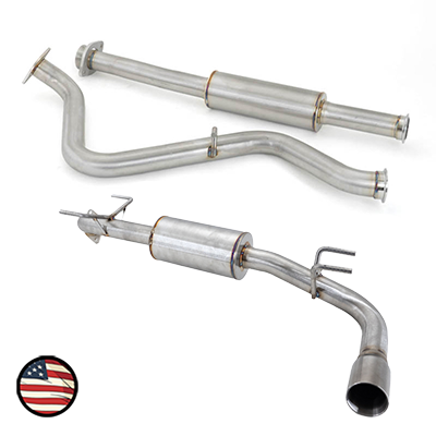 Catback Exhaust - 2017-23 Impreza Wagon - Muffler Delete - Single Exit - 3" Double Wall Tip