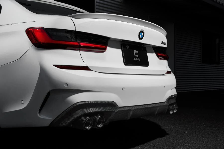 3D Design BMW G20 3-Series M-Sport Carbon Rear Diffuser - 4-Tip