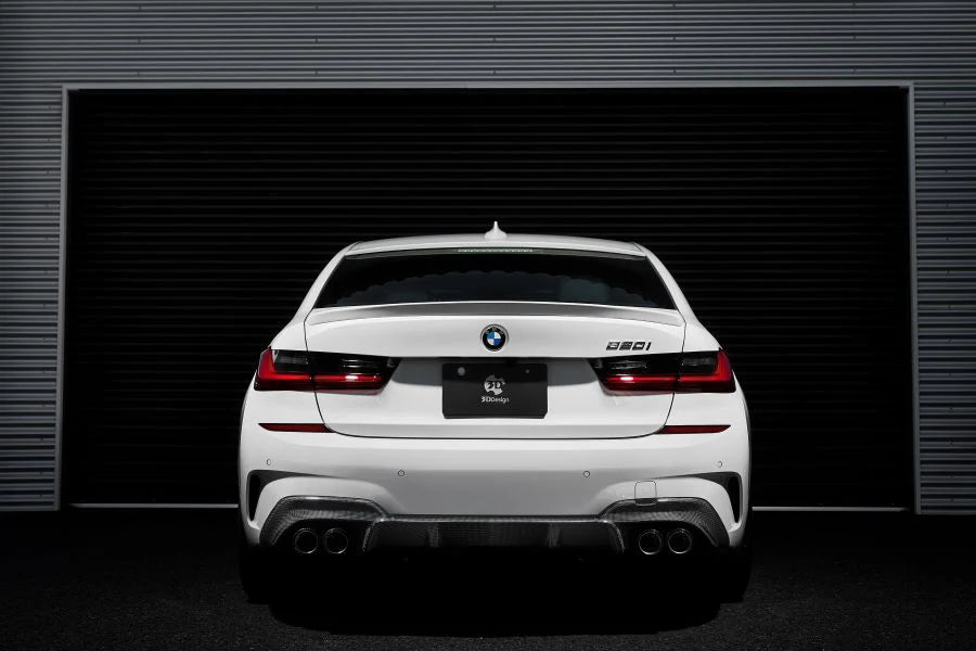 3D Design BMW G20 3-Series M-Sport Carbon Rear Diffuser - 4-Tip