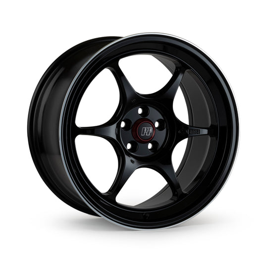Enkei PF06 17x9 45 Offset 5x114.3 BP 75mm Bore Black Machined Wheel