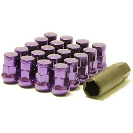 Wheel Mate Muteki SR35 Close End Lug Nuts w/ Lock Set - Purple 12x1.25 35mm