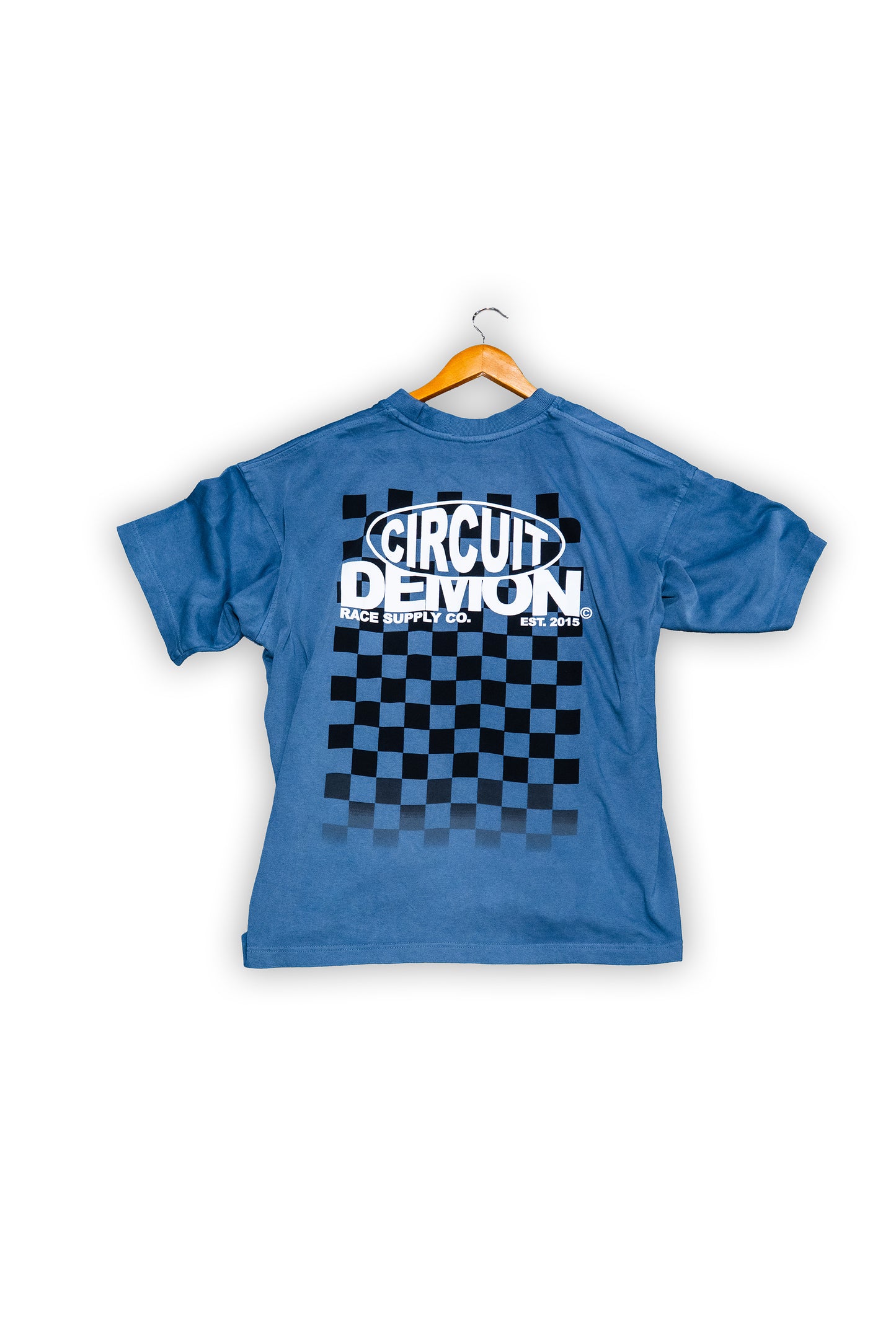 Checkerboard Tee Blue