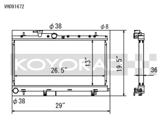 Koyo 03-07 Subaru Impreza WRX/STI (MT / w/ Filler Neck) Radiator