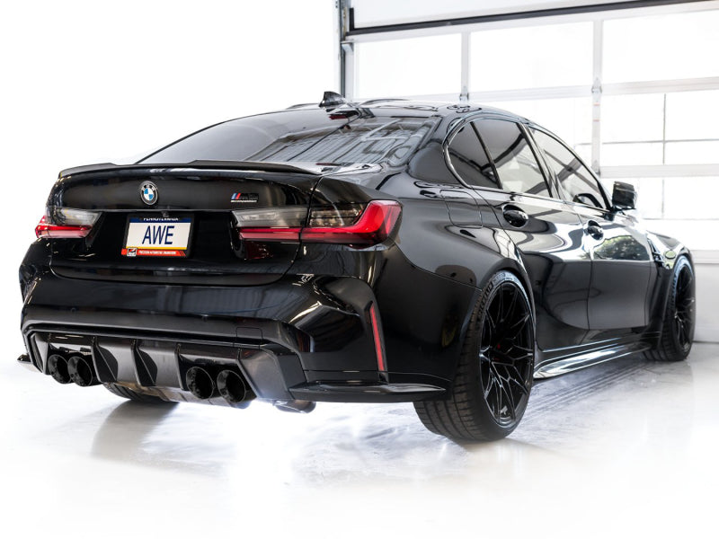 AWE SwitchPath Catback Exhaust for BMW G8X M3/M4 - Diamond Black Tips