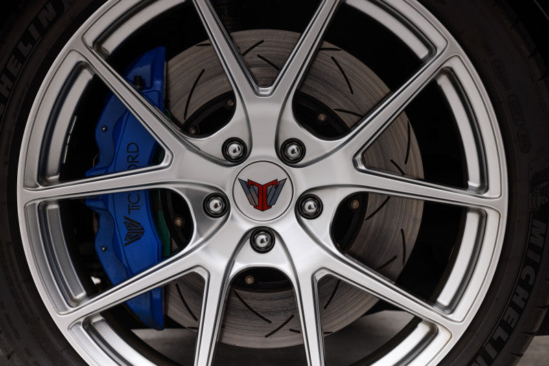 DBA 04-07 STi/2017 BRZ w/Perf. Pkg. 10 Hole Front Slotted 5000 Series 2/PC Rotor Assembled w/Blk Hat