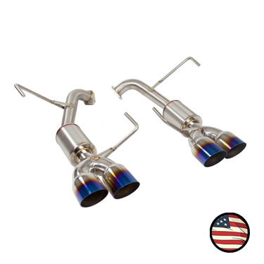 Axleback Exhaust - 2019-2021 Subaru STi/2018 STi RA - 4" Muffler - 3.5" Single Wall Neochrome Tips