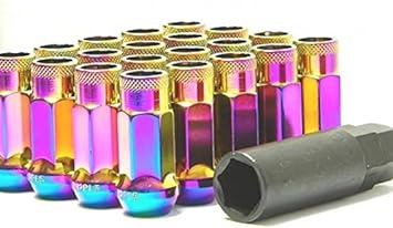 Wheel Mate Muteki SR48 Open End Locking Lug Nut Set of 4 - Titanium 12x1.25 48mm