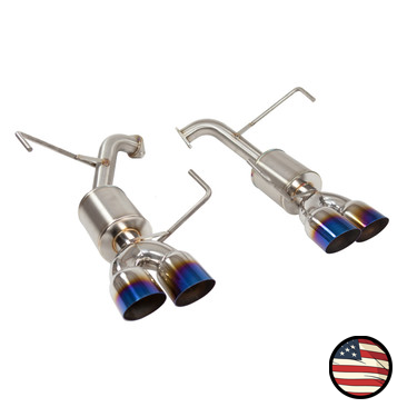 Axleback Exhaust - 2019-2021 Subaru STi/2018 STi RA - 4" Muffler - 3.5" Single Wall Neochrome Tips