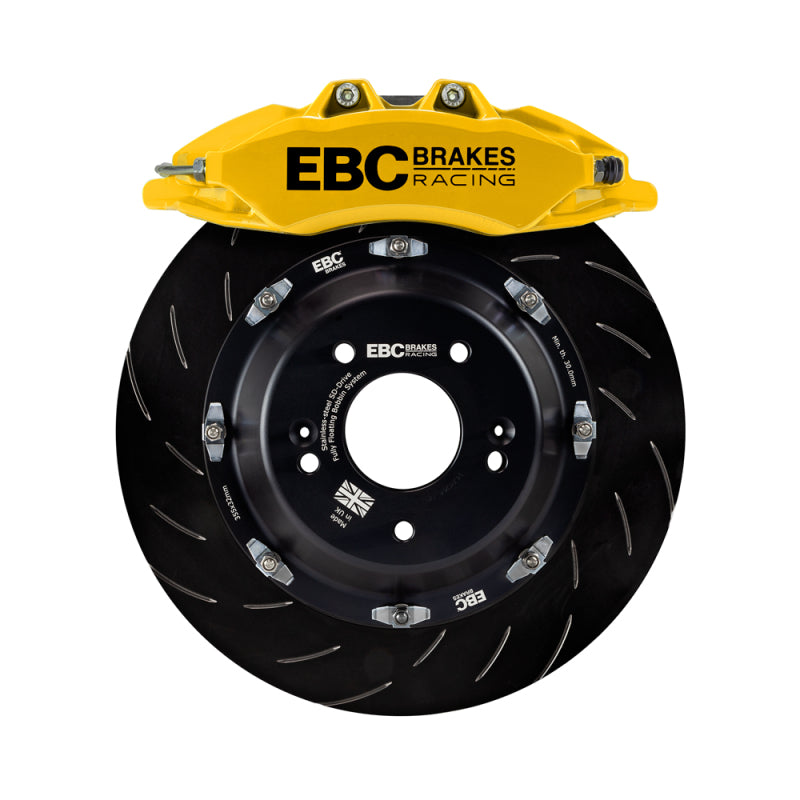 EBC Racing 2023+ Nissan 400Z Yellow Apollo-6 Calipers 355mm Rotors Front Big Brake Kit