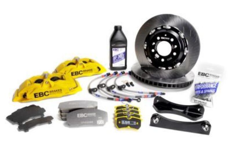 EBC Racing 06-18 BMW X5 (E70/F15) Yellow Apollo-6 Calipers 380mm Rotors Front Big Brake Kit