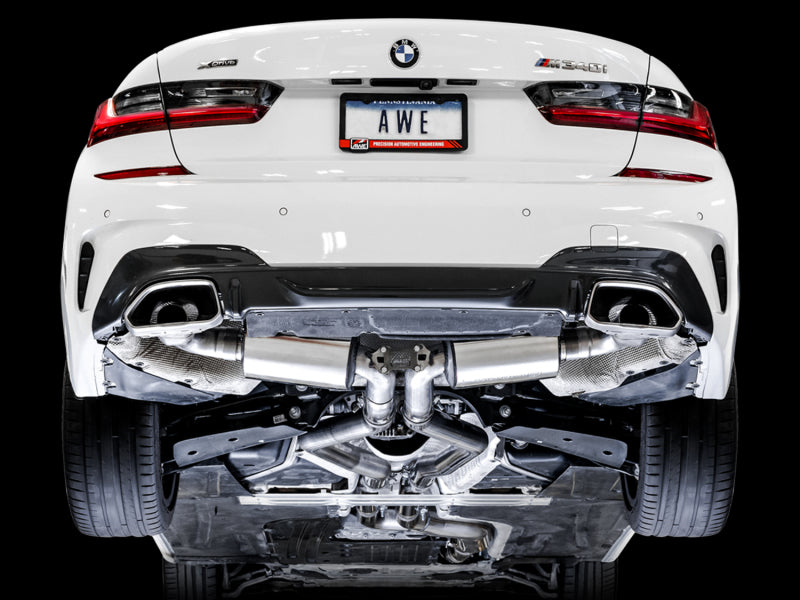 AWE Tuning 2019+ BMW M340i/M440i (G20/G22) Non-Resonated Touring Edition Exhaust (Use OE Tips)