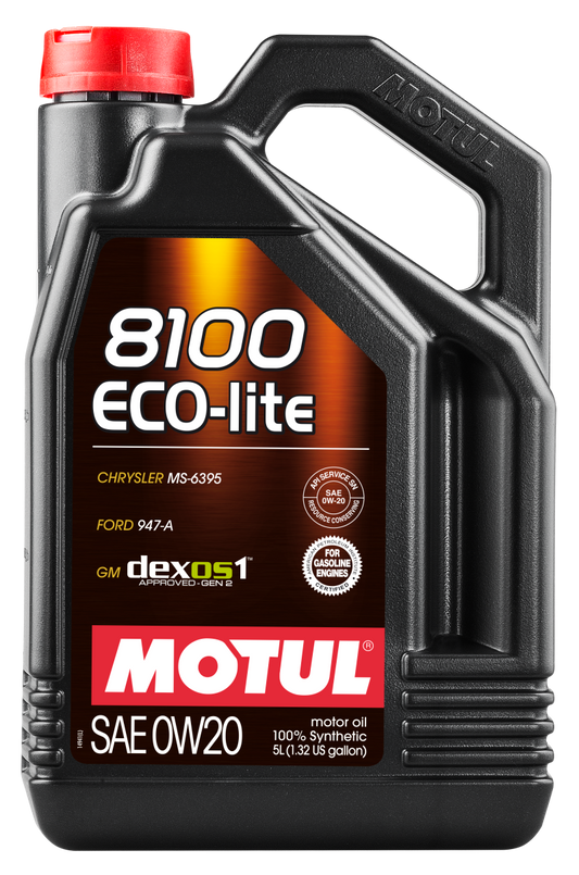 Motul 5L Synthetic Engine Oil 8100 0W20 ECO-LITE