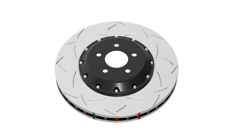 DBA 04-07 STi/2017 BRZ w/Perf. Pkg. 10 Hole Front Slotted 5000 Series 2/PC Rotor Assembled w/Blk Hat
