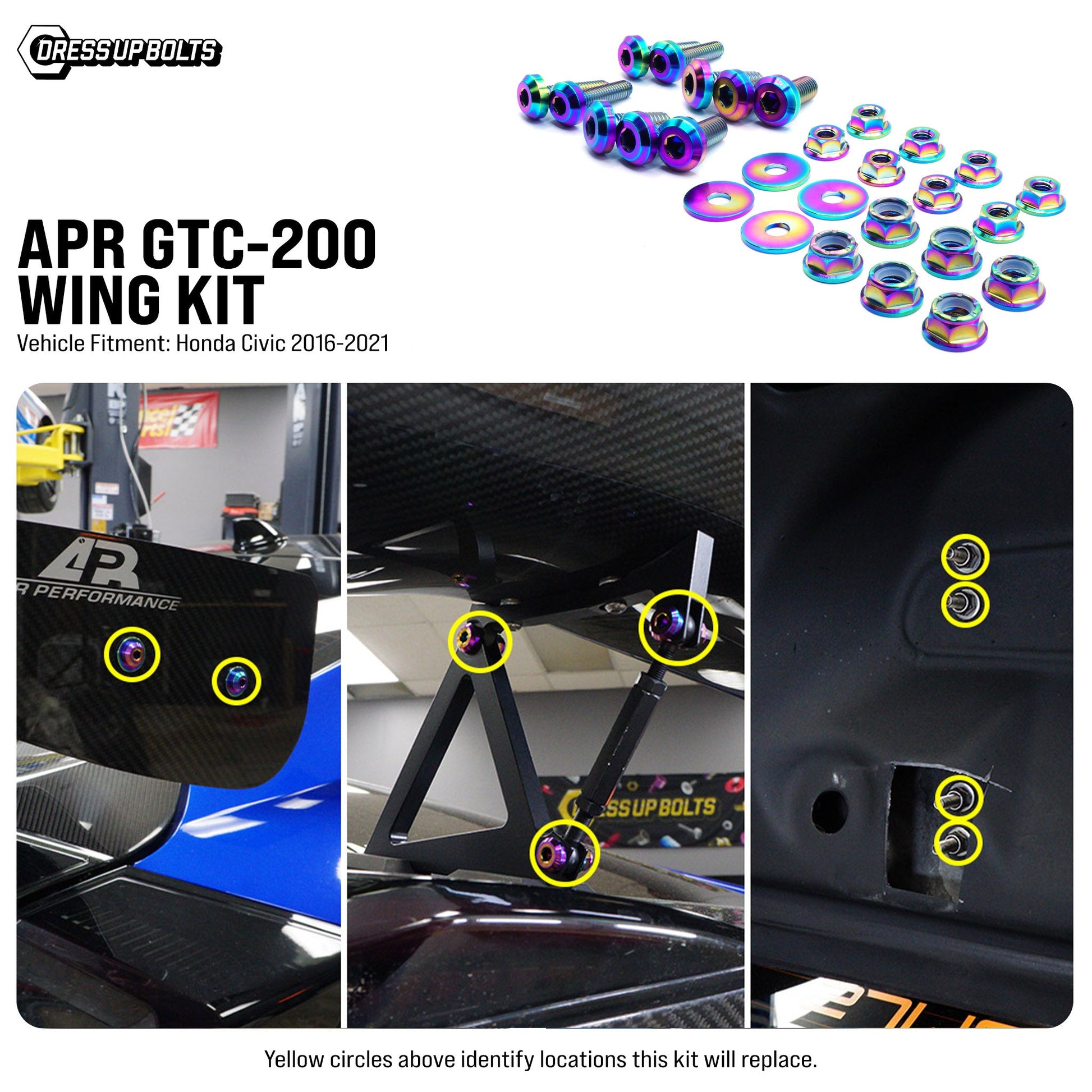 Dress Up Bolts Titanium Hardware Wing Kit