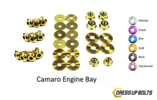 Chevrolet Camaro (2010-2015) Titanium Dress Up Bolts Engine Bay Kit - DressUpBolts.com