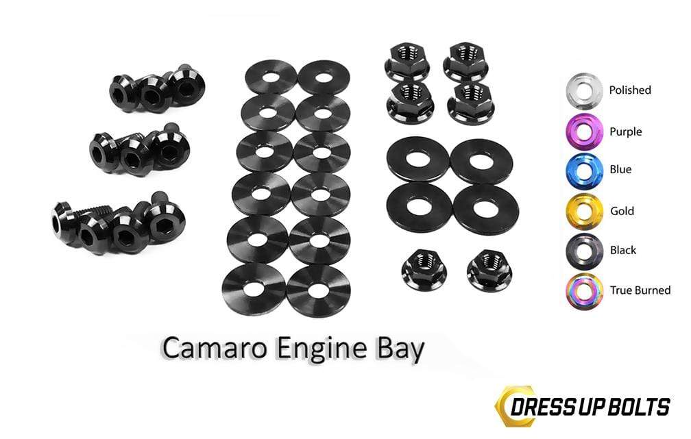 Chevrolet Camaro (2010-2015) Titanium Dress Up Bolts Engine Bay Kit - DressUpBolts.com