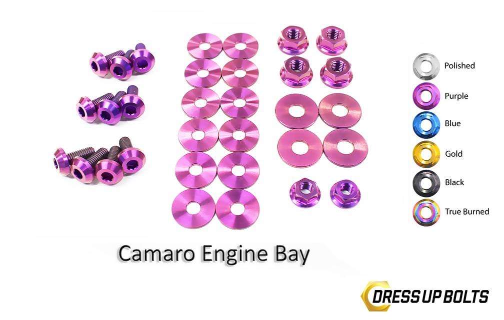 Chevrolet Camaro (2010-2015) Titanium Dress Up Bolts Engine Bay Kit - DressUpBolts.com