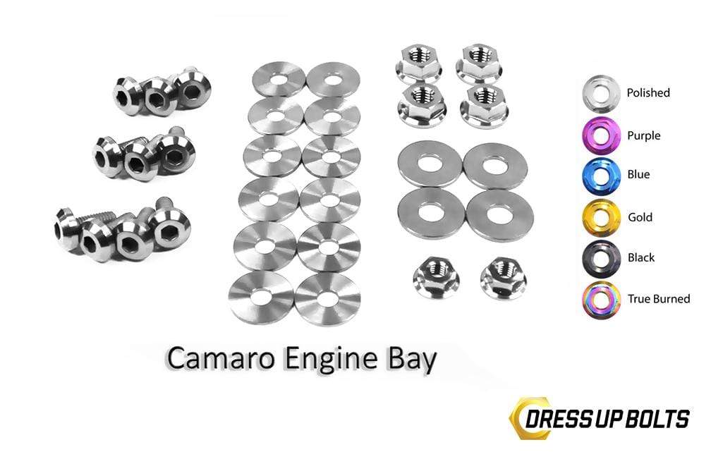 Chevrolet Camaro (2010-2015) Titanium Dress Up Bolts Engine Bay Kit - DressUpBolts.com