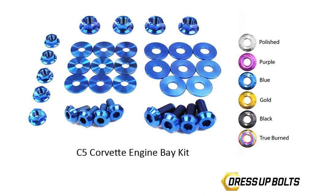 Chevrolet C5 Corvette & Z06 (1997-2004) Titanium Dress Up Bolts Engine Bay Kit - DressUpBolts.com