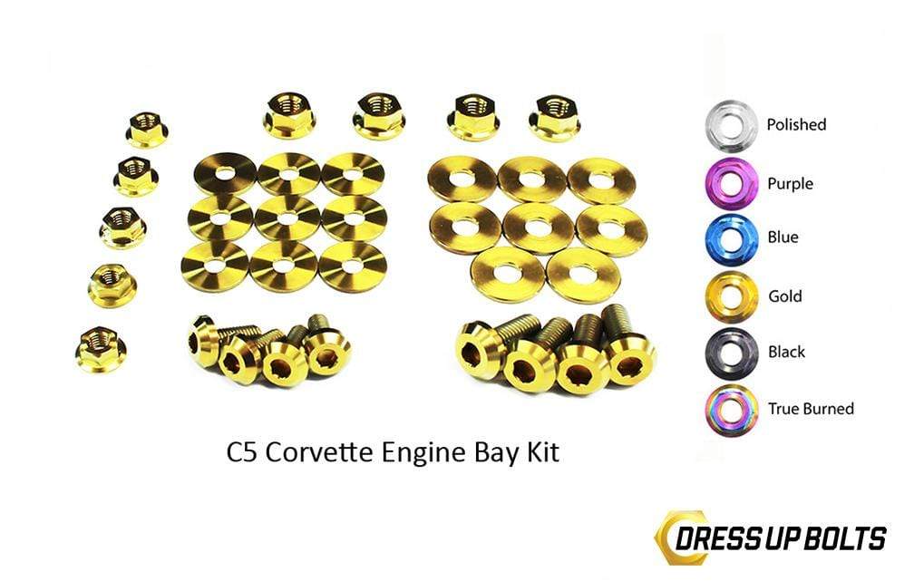Chevrolet C5 Corvette & Z06 (1997-2004) Titanium Dress Up Bolts Engine Bay Kit - DressUpBolts.com