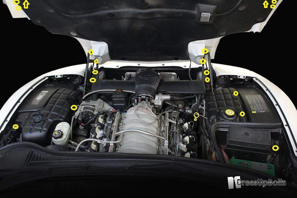Chevrolet C5 Corvette & Z06 (1997-2004) Titanium Dress Up Bolts Engine Bay Kit - DressUpBolts.com