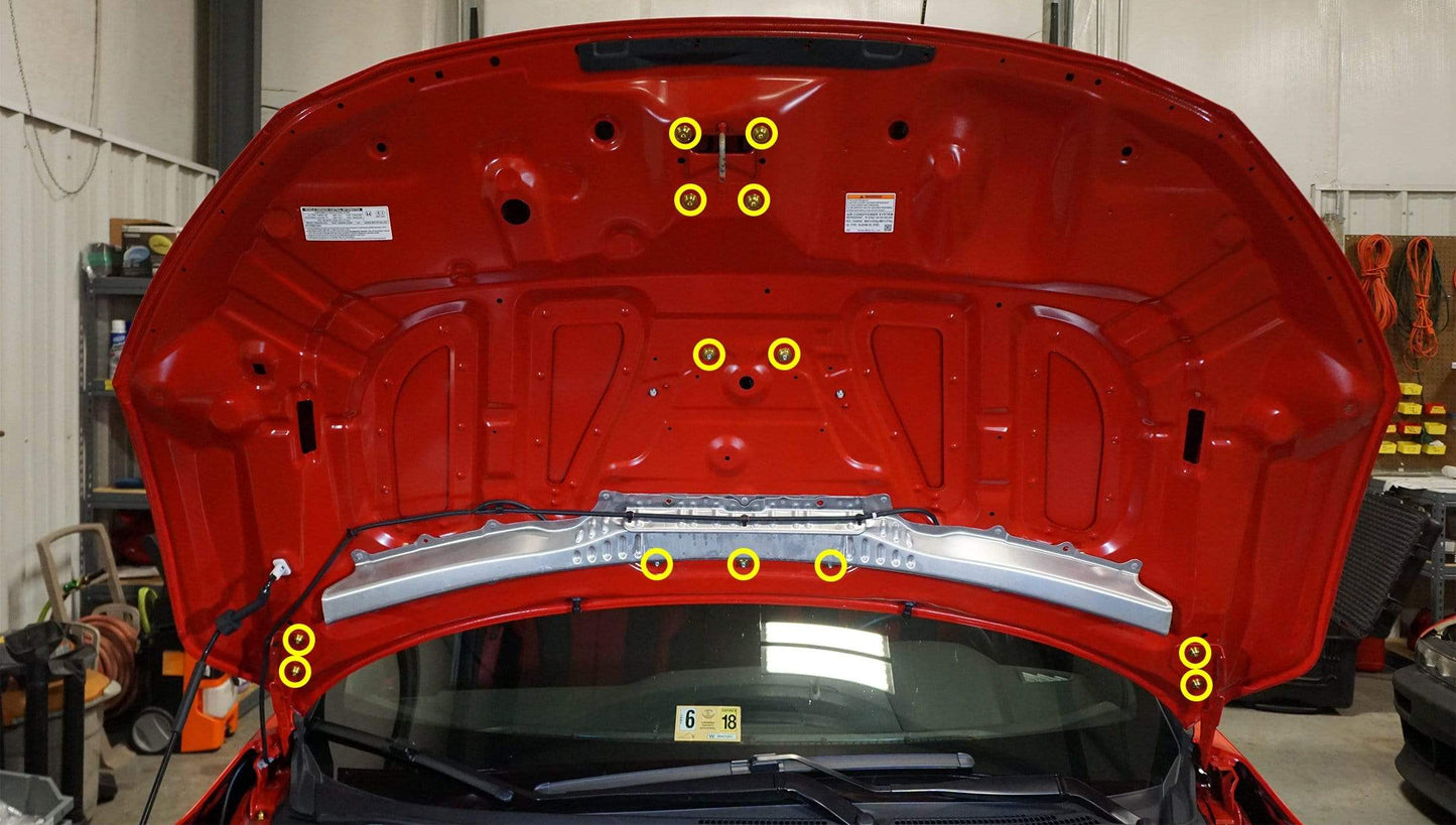 Honda Civic Type R (2017-2019) Titanium Dress Up Bolt Full Engine Bay Kit - DressUpBolts.com