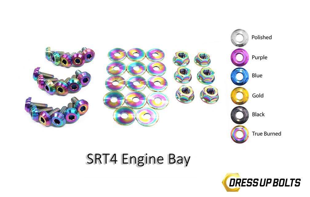 Dodge Neon SRT-4 SRT4 (2003-2005) PLDS41 Titanium Dress Up Bolts Engine Bay Kit - DressUpBolts.com