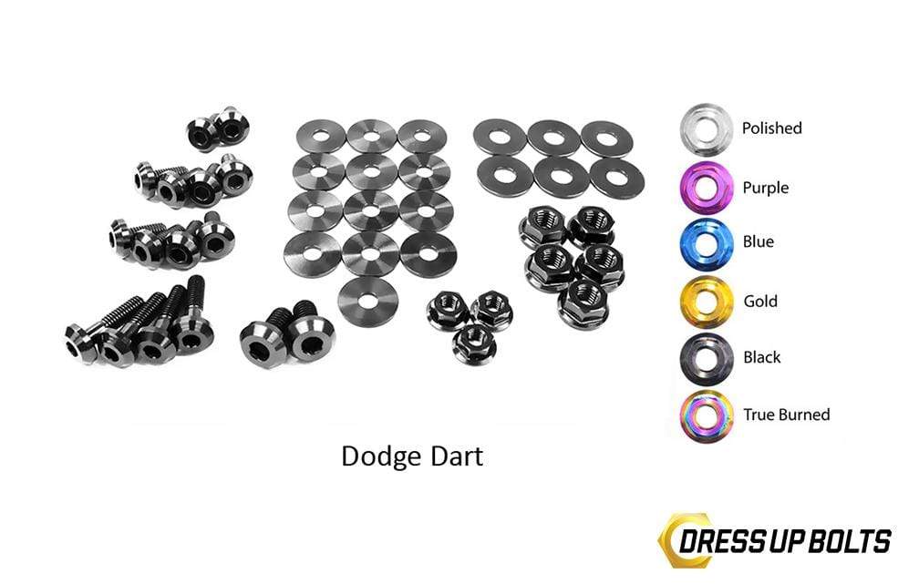 Dodge Dart (2013-2016) Titanium Dress Up Bolts Engine Bay Kit - DressUpBolts.com