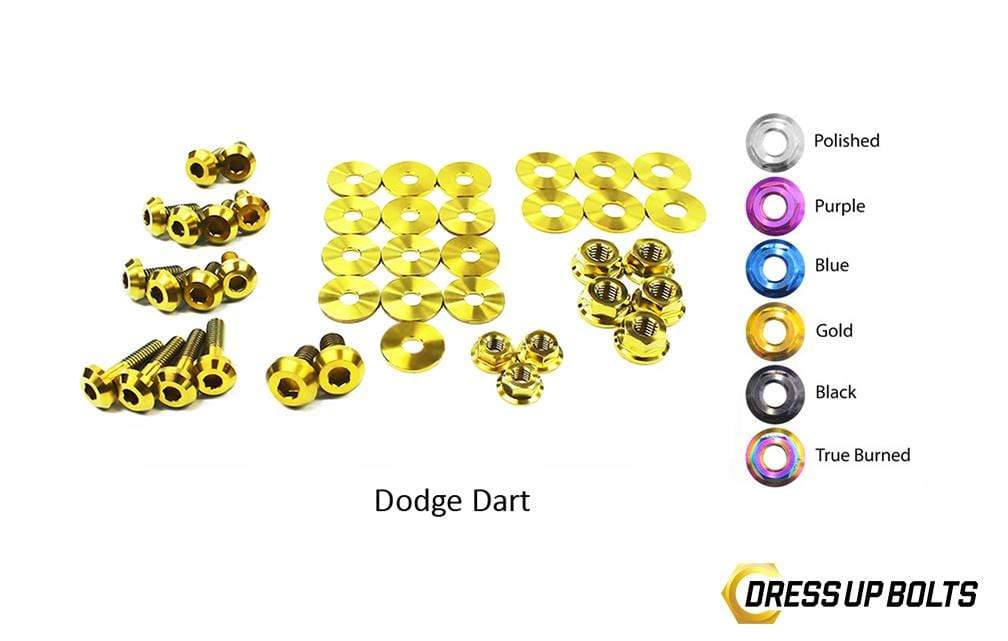 Dodge Dart (2013-2016) Titanium Dress Up Bolts Engine Bay Kit - DressUpBolts.com