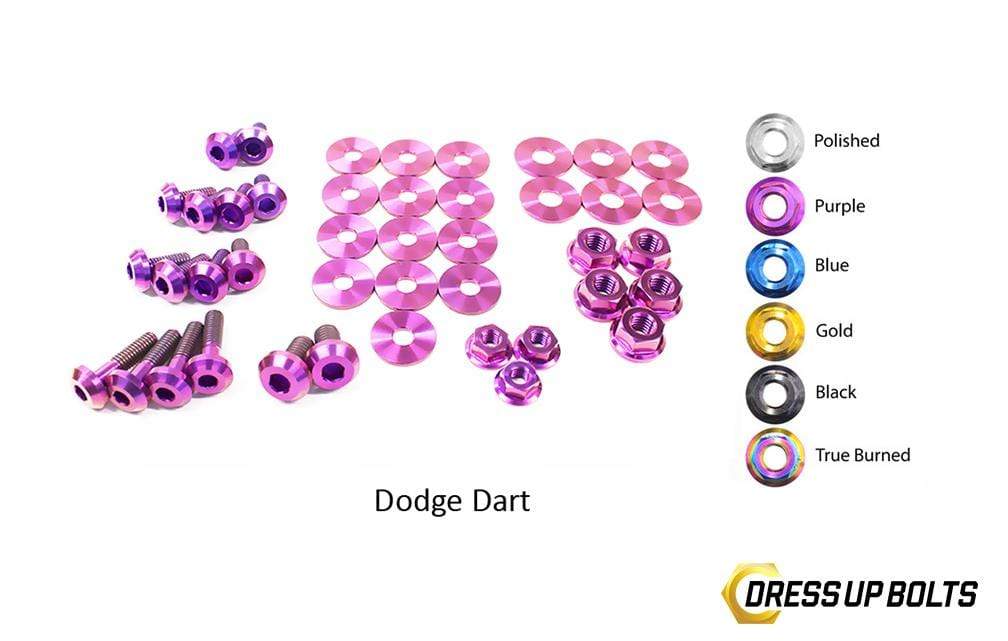 Dodge Dart (2013-2016) Titanium Dress Up Bolts Engine Bay Kit - DressUpBolts.com