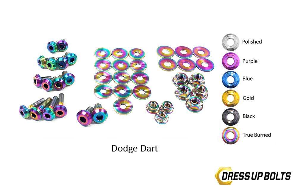 Dodge Dart (2013-2016) Titanium Dress Up Bolts Engine Bay Kit - DressUpBolts.com