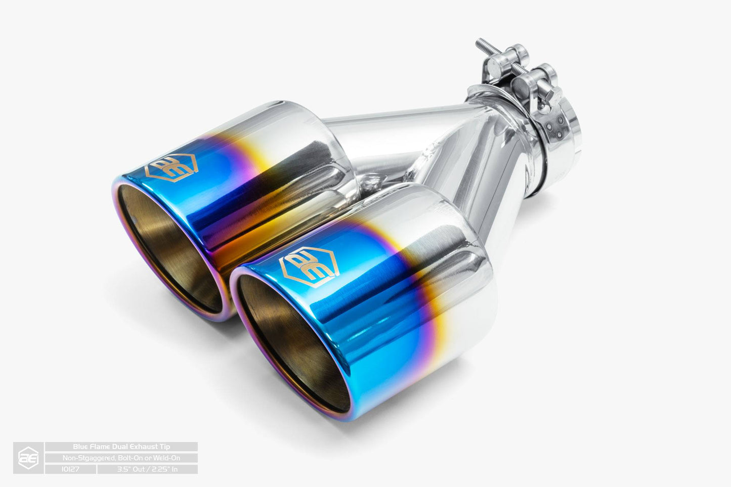 3.5" Double Wall Quad Exit Exhaust Tips - Non-Staggered