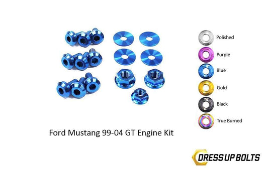 Ford Mustang GT (1999-2004) Titanium Dress Up Bolts Engine Kit - DressUpBolts.com